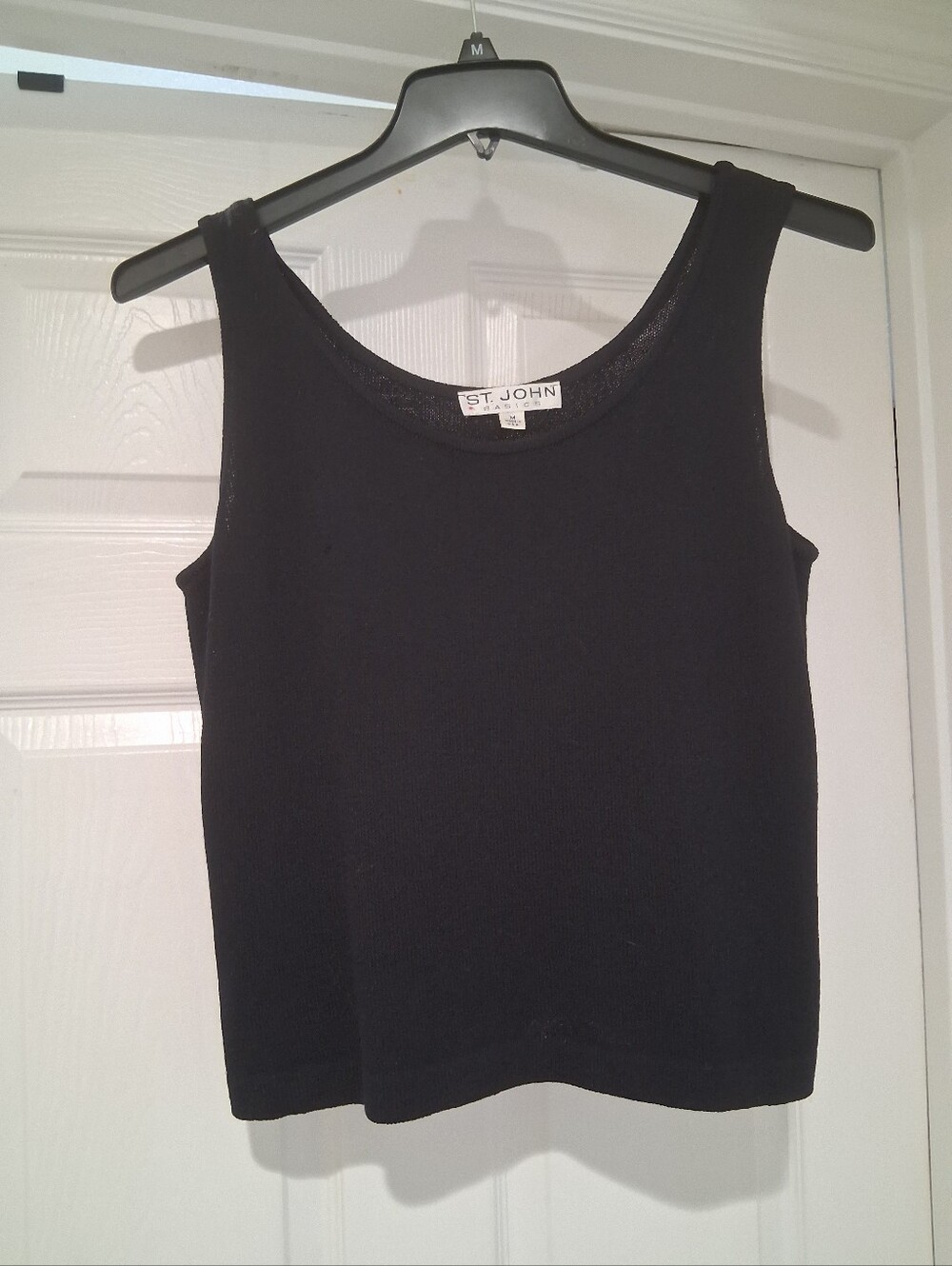 St. John Black Sleeveless Knit Tank Top